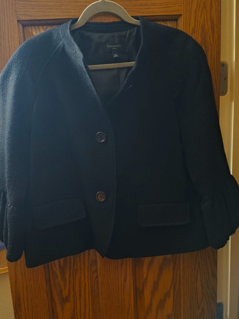 Talbots Little Black Jacket Size 14P
